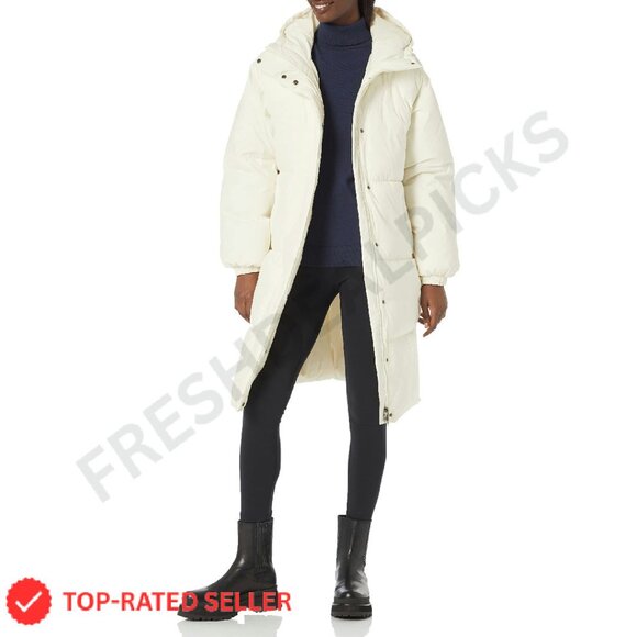 Oversized Long Puffer Jacket Quilted Lightweight Water-Resistant Winter Coat